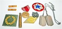 Dog Tags, Service Bar, Emblems & Patches, Brass