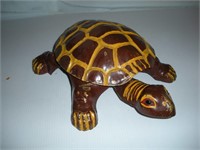 Metal Large Turtle Ash Tray Golden Novelities