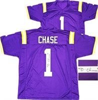 LSU Tigers Ja'Marr Chase Signed Jersey Beckett