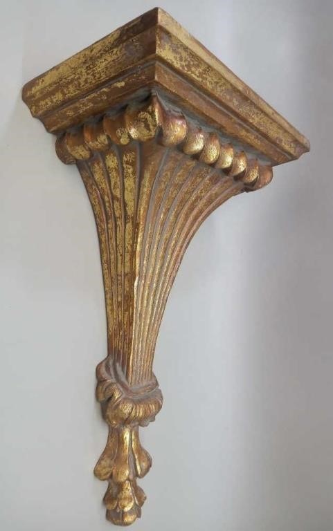 Large Antique Style Composite Sconce Wall Shelf