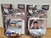 NEW 2 Hall of Fame HOTWHEELS Cars with Cards
