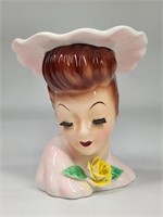 VINTAGE LEFTON LADY HEAD VASE