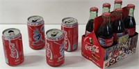 Full Coca Cola Case of Bottles & Empty Cans