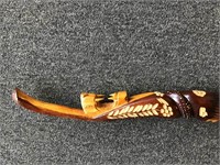 Carved cane 39” Tiger Face Cane