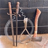 Decorative Small Swords, Axe, Ice Block Tongs