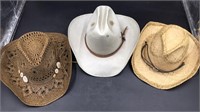 Bailey western hat size 7.5, and (2) one size