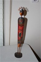 Who made signed art piece on copper, 16" tall
