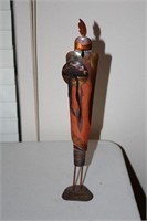 Handmade signed art piece on copper, 13" tall