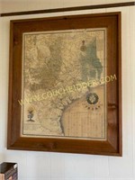 Texas sesquicentennial commemorative map