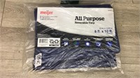 New All Purpose Reversible Tarp 8ft X 10ft Blue