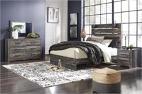 Queen Ashley Drystan 4-Piece Panel Bedroom Group