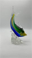 12" Art Glass Fish Sculpture