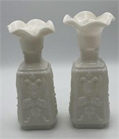 2 Imperial Glass Mephistopheles Vases-Devil Faces