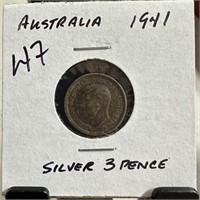 1941 AUSTRALIAN SILVER 3 PENCE