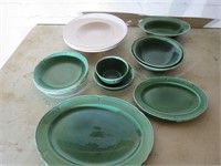 Pottery dish set.