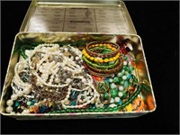 Witman's metal candy box with jewelry