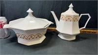 Ironstone pitcher and bowl