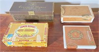 4 pcs. Vintage Cigar & Cognac Boxes