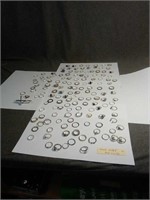 Large lot of costume rings! Size: small