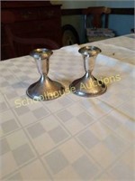 Sterling weighted candle holders