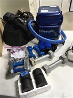 asst hand, leg weights, polar care, knee brace