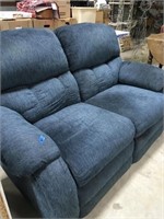 blue loveseat recliner