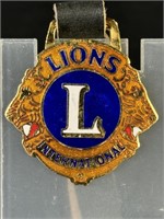 Enamel Watch FOB Lion's International