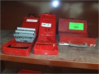 (2) Snap-on Drill Index Boxes, & (1) Small Mac Too