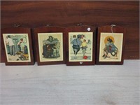 4 Norman Rockwell Wall Hangings