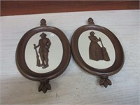 Pair of Vintage Silhouette Wall Decor