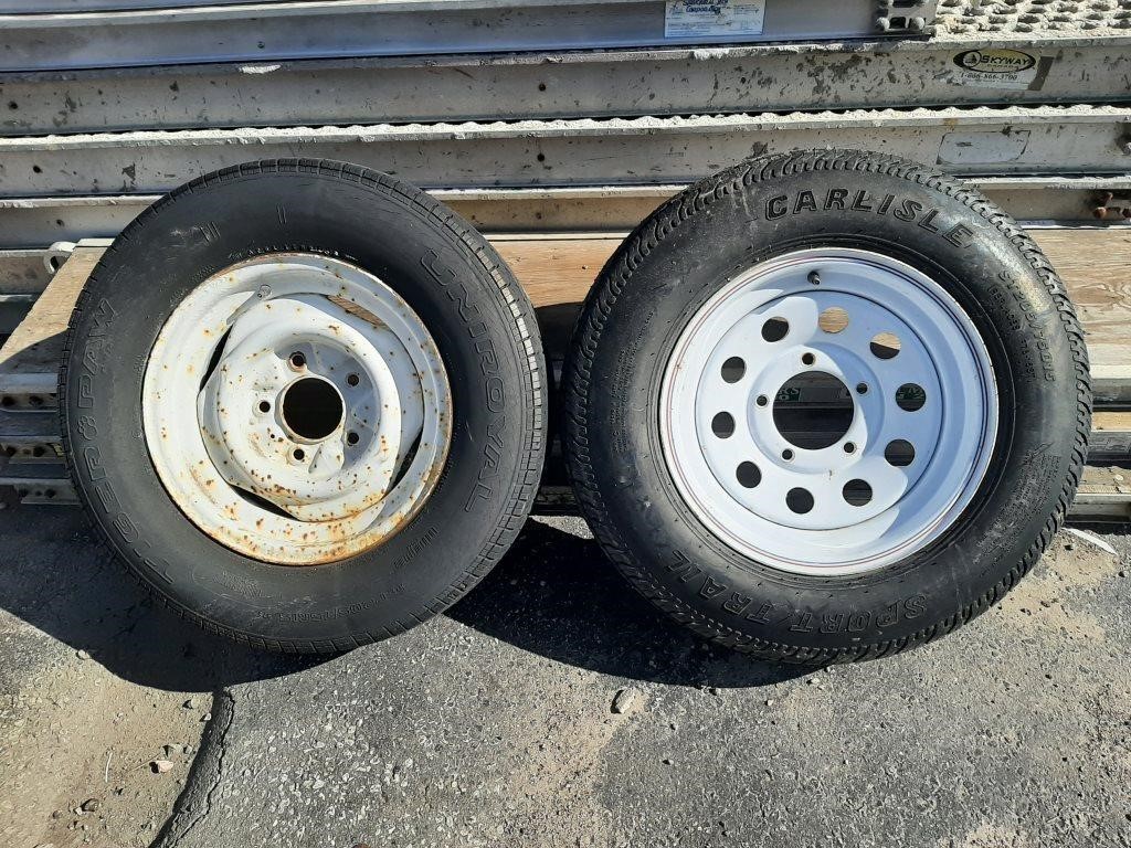 2 different spare tires one new & one used,