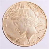 Coin 1934 D Peace Silver Dollar Double Die