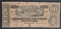 1864  $10  Confederate States of America  Richmond