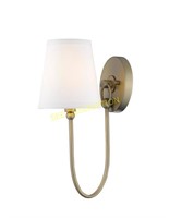 Rustic 1 light Antique Brass wall sconce w/shade