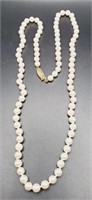 (U) Cultured Pearl Necklace with 14kt Gold Clasp