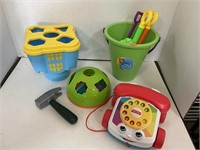 Lot of Toys Incl Fisher Price Telephone
