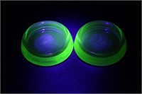 2 Uranium Glass Floor Protectors