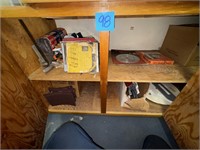 Cabinet full of items, scuffpads, steelwool etc.