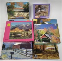 Lot of 8 Jigsaw Puzzles