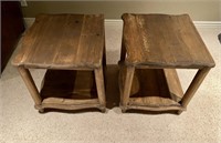 Set of Rustic Side Tables 24x24x21