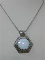 Sterling Silver Opal Southwest Necklace