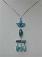 Sterling Silver Turquoise Southwest Necklace