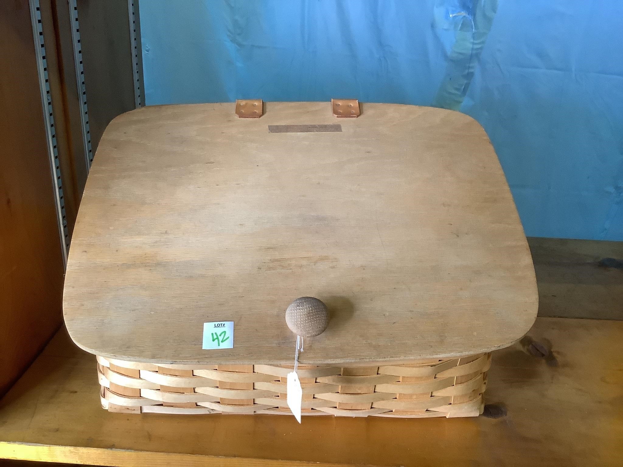 Basket with Wooden Lid