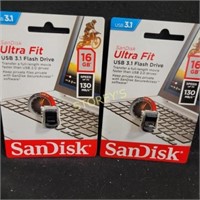 2 ScanDisk Ultra Fit 16GB USB 3.1