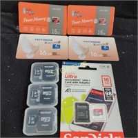 8 16GB micro SD card with 4 Adaptors