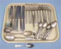 Antique Silverplate Flatware Group