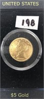 1892 $5 Gold Coin
