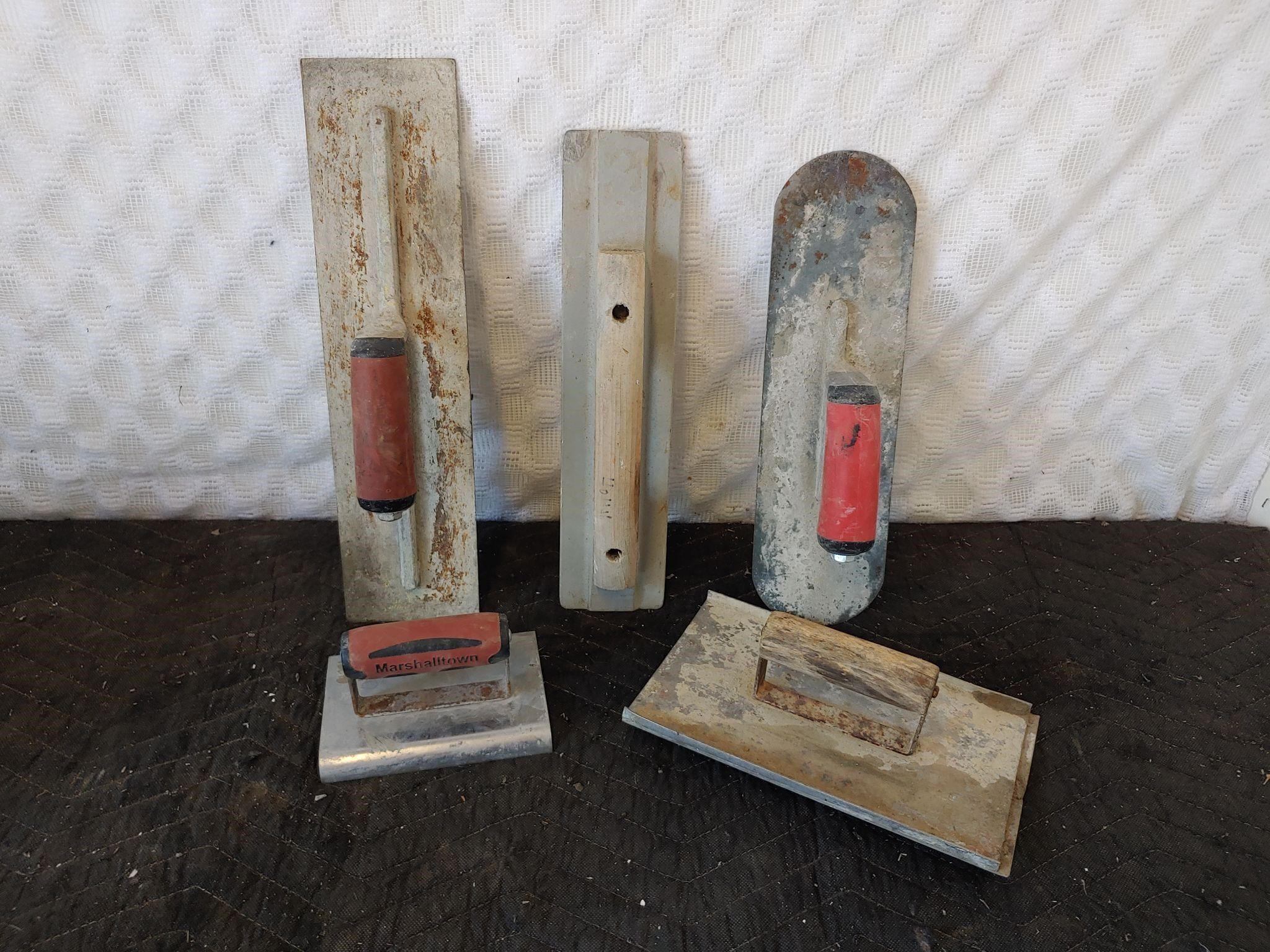 Lot of 5 Concrete Finishing Tools