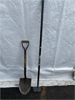Small Spade Shovel & Garden Hoe