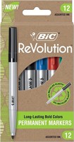 BIC® Revolution Permanent Markers, Fine Point,